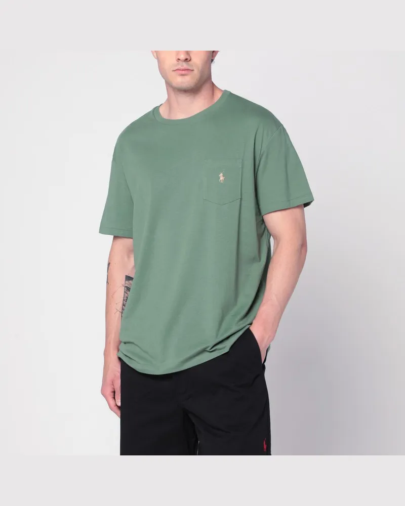 Ralph Lauren Grünes T-Shirt aus Baumwolle Classic-Fit Grün