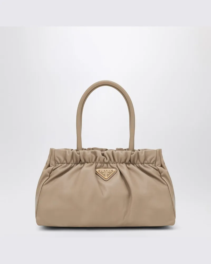 Prada Sandfarbene Ledertasche Orange