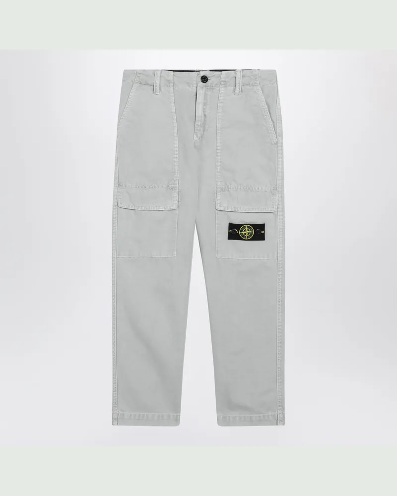 Stone Island Perlgraue Baumwollhose Grey