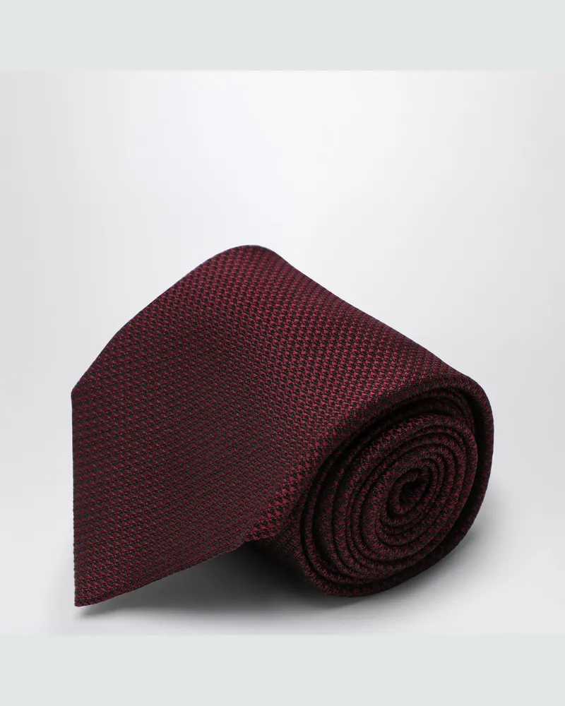 Destin Burgunderfarbene Krawatte aus Seide Burgundy