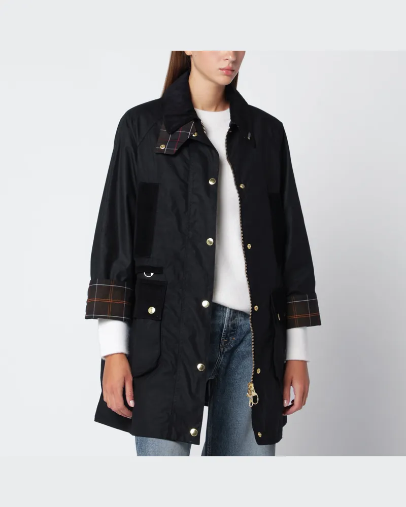 Barbour Jacke aus gewachster Baumwolle, Schwarz Black