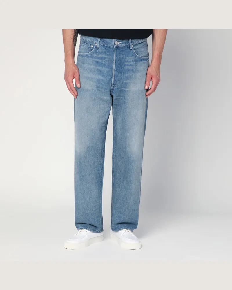 AURALEE Hellindigoblaue Jeans mit Waschung Blau