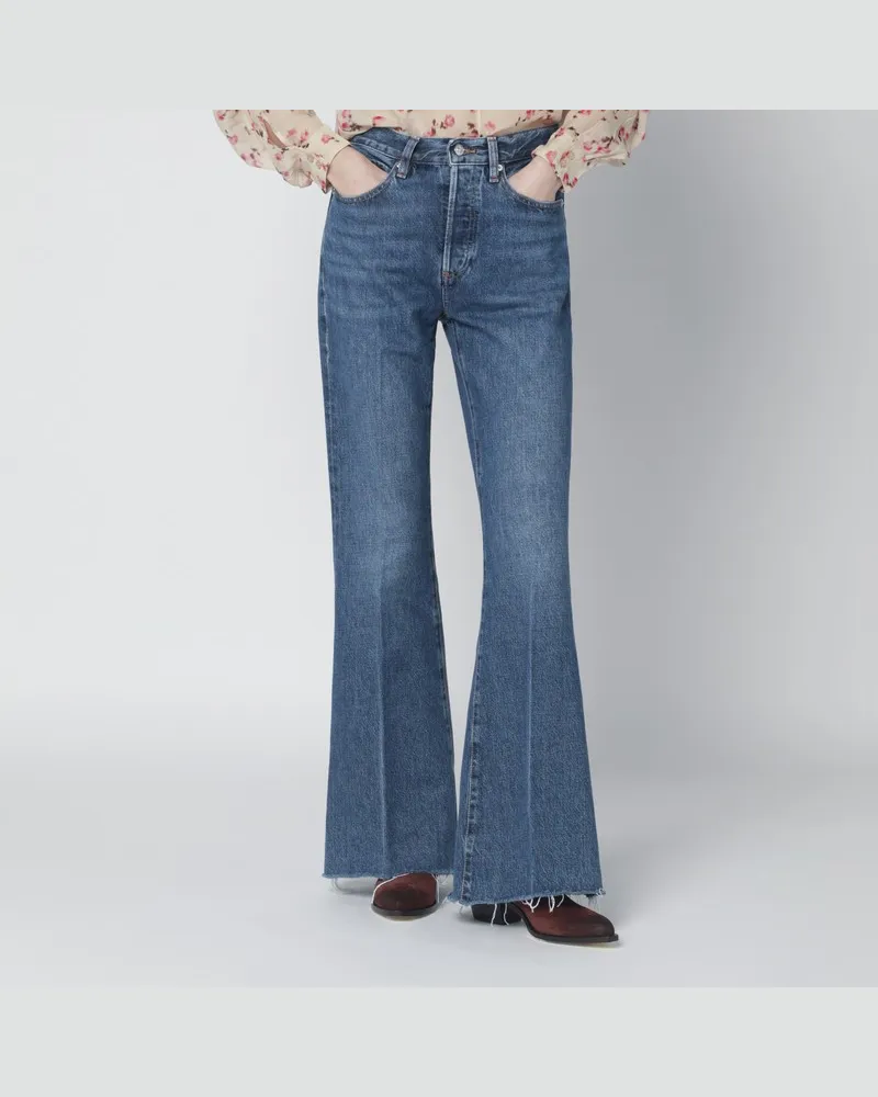 Frame Denim Blaue The-Lax-Jeans aus regeneriertem Denim Blau