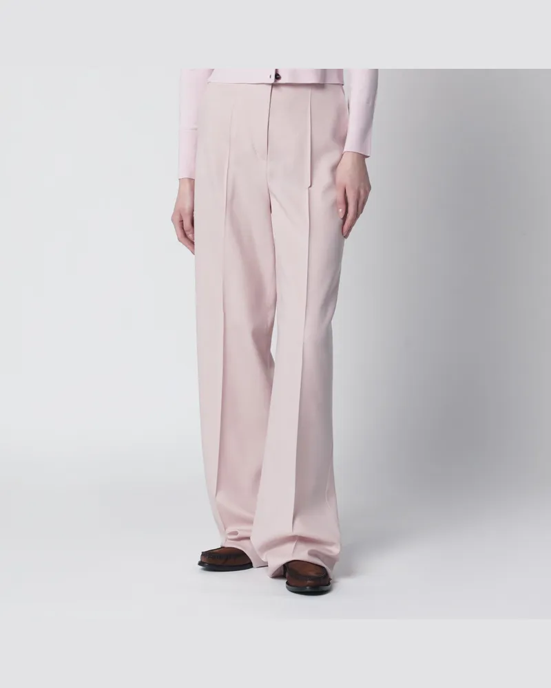 Max Mara Rosa-beiger Wide-Leg-Hose 