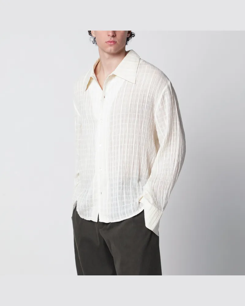 Séfr Ignacio weißes Baumwollhemd White