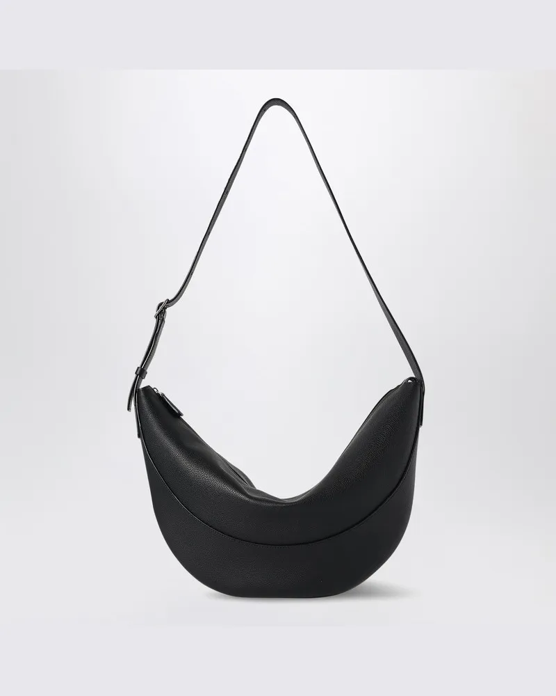The Row Schwarze Leder Jouve Tasche Schwarz
