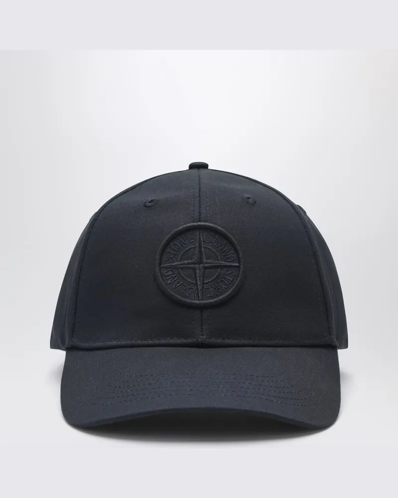 Stone Island Baseballkappe in Navyblau mit Logo Blau