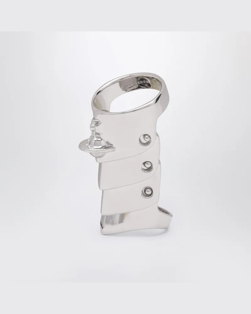 Vivienne Westwood Armour Ring in Platin Metallisch