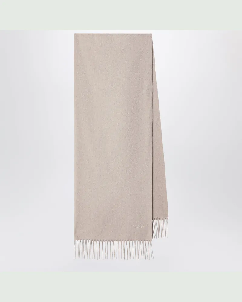 Max Mara Kaschmirschal in Sandfarbe Beige