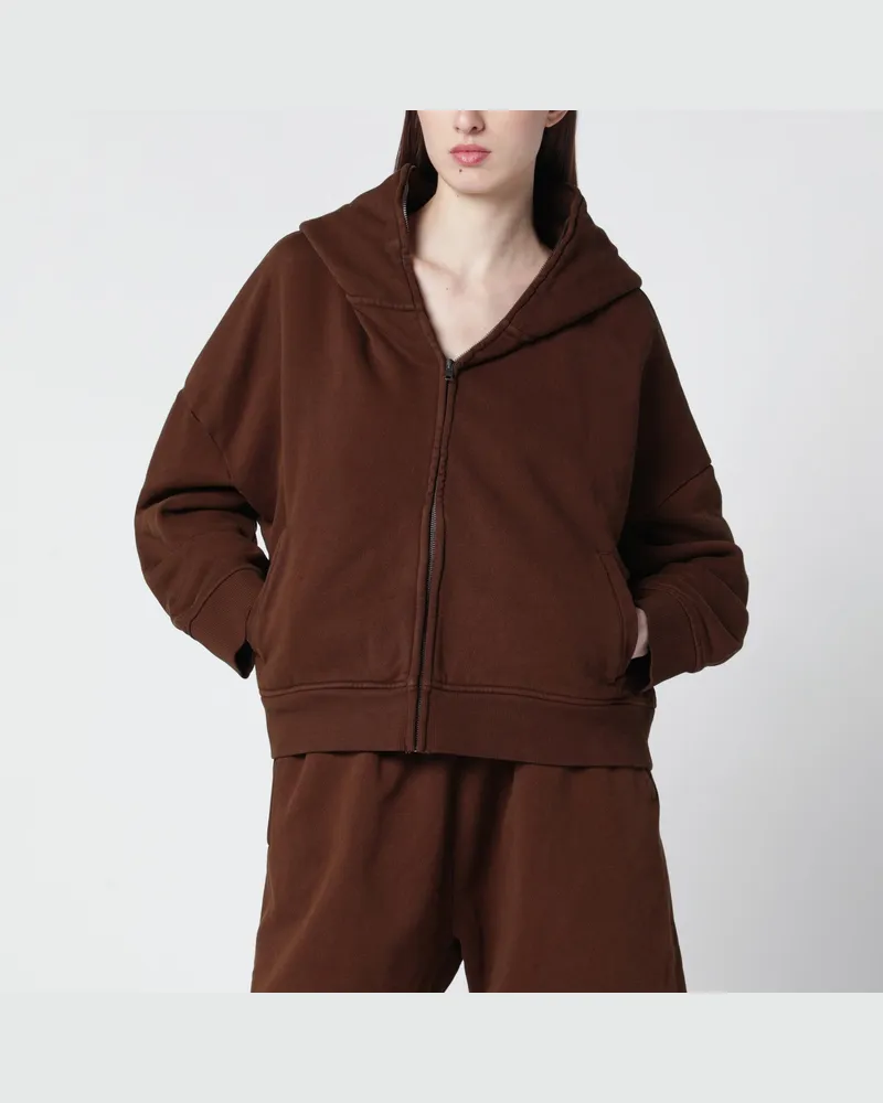 Entire Studios Braune Baumwolljacke mit Reißverschluss Brown