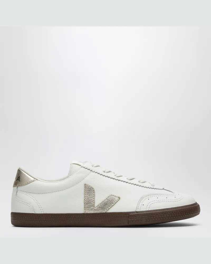VEJA Sneakers Volley aus weißem/platinen Leder White