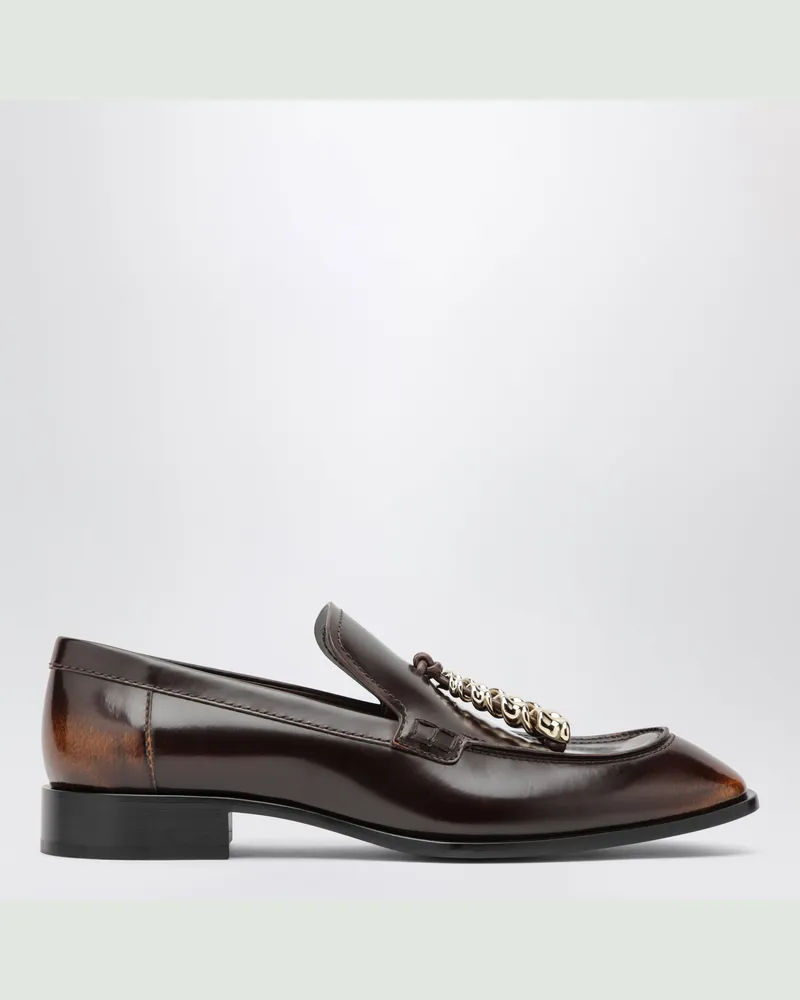 Loewe Edge Mokassins aus braunem gebürstetem Kalbsleder Brown