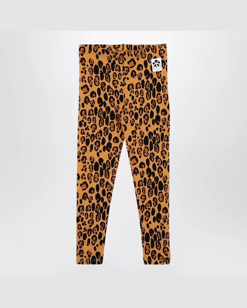Mini Rodini Leopardenleggings Beige aus TENCEL Lyocell Beige