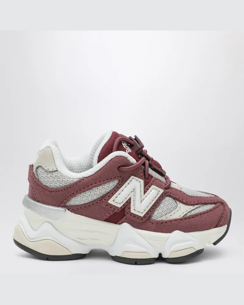 New Balance 9060 LACE Sneaker Washed Burgundy/White Red