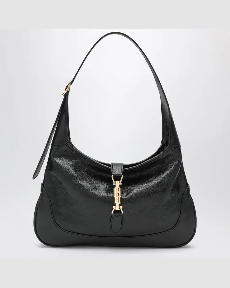 Gucci Mittelgroße schwarze  Jackie 1961 Schultertasche Black