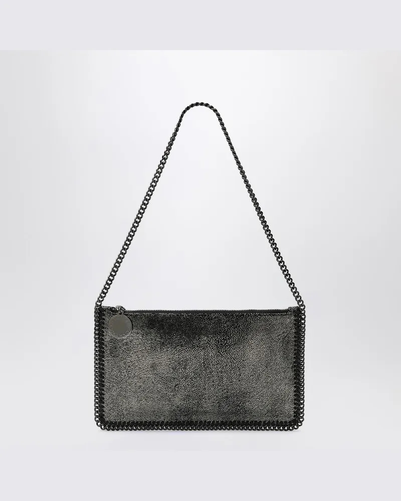 Stella McCartney Falabella Ruthenium Metallic Clutch Umhängetasche Schwarz