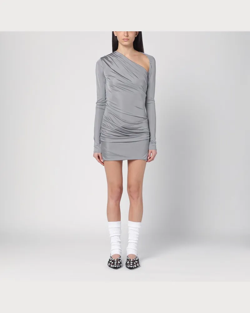 ATTICO Graues drapiertes Minikleid Grau