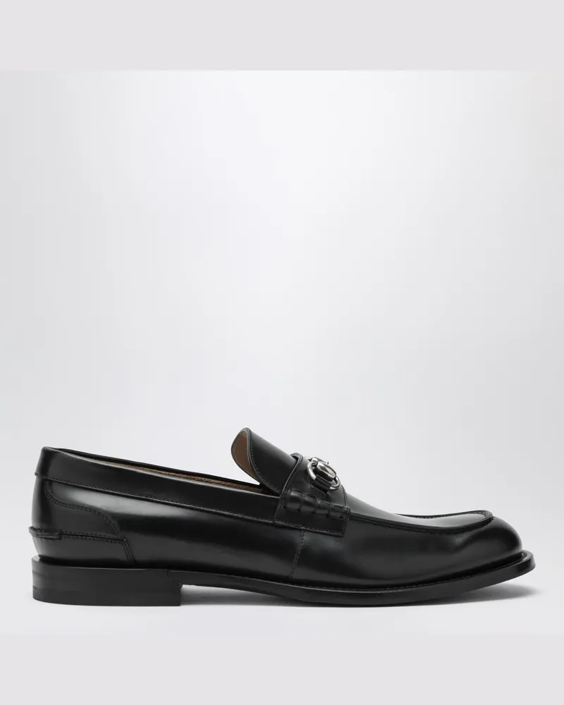 Gucci Schwarze Loafer mit Horsebit Black