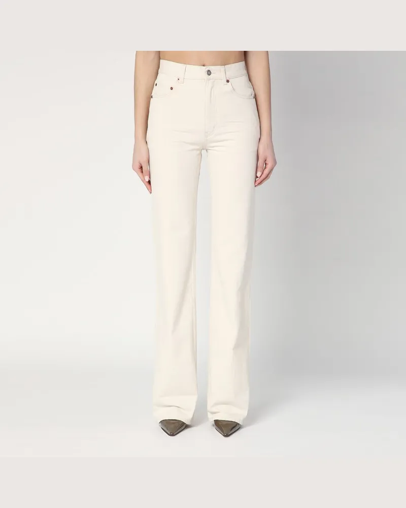 Saint Laurent 70's-Jeans in Mandel-Farbe Weiß