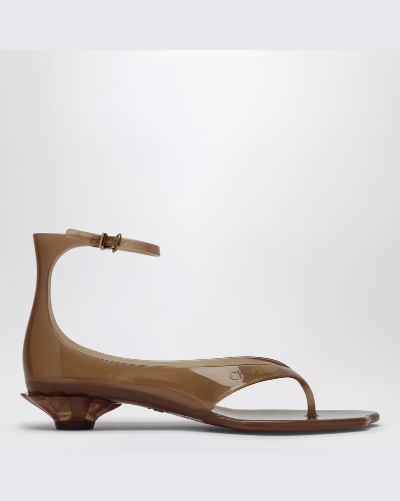 Chloé Braune Jelly-Sandalen Braun