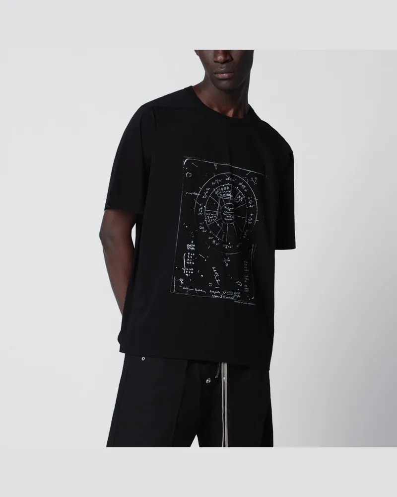 Rick Owens T-Shirt Brad mit Print aus Baumwolljersey in Schwarz Black