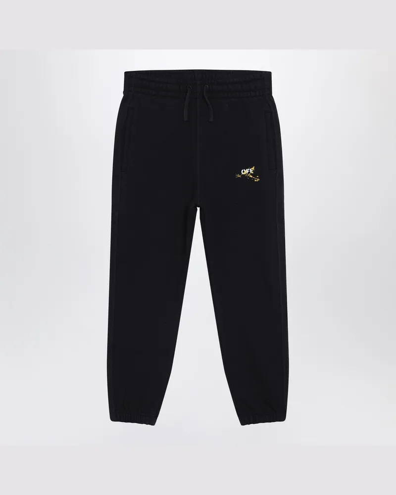 OFF-WHITE Schwarze Diagonal Splat Logo Jogginghose Black