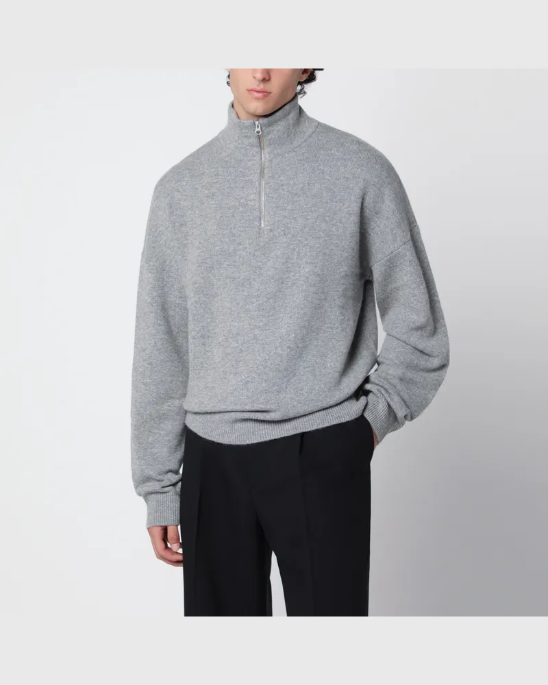 extreme cashmere Grauer N°235 Hike Pullover aus Kaschmir Grey