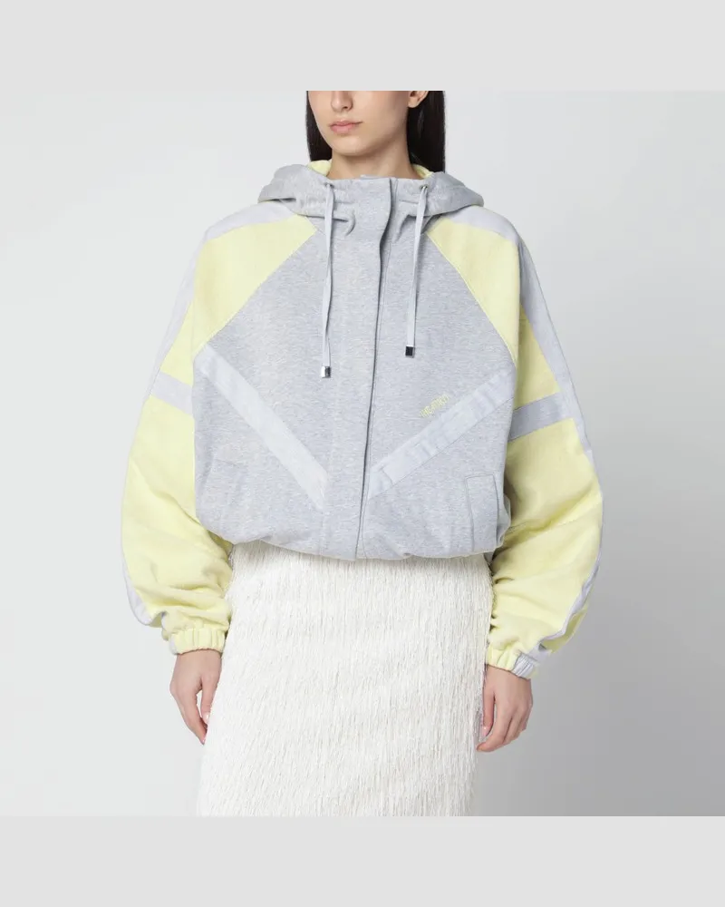 ATTICO Grau/hellgelber Bomber-Sweatshirt Grau
