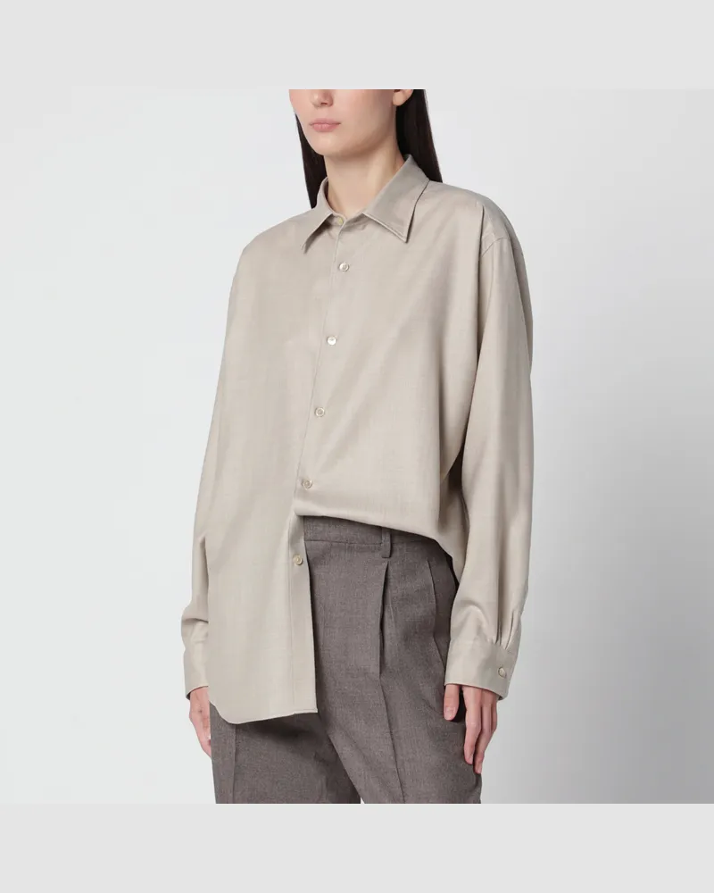 AURALEE Beiges Hemd aus Wolle Beige