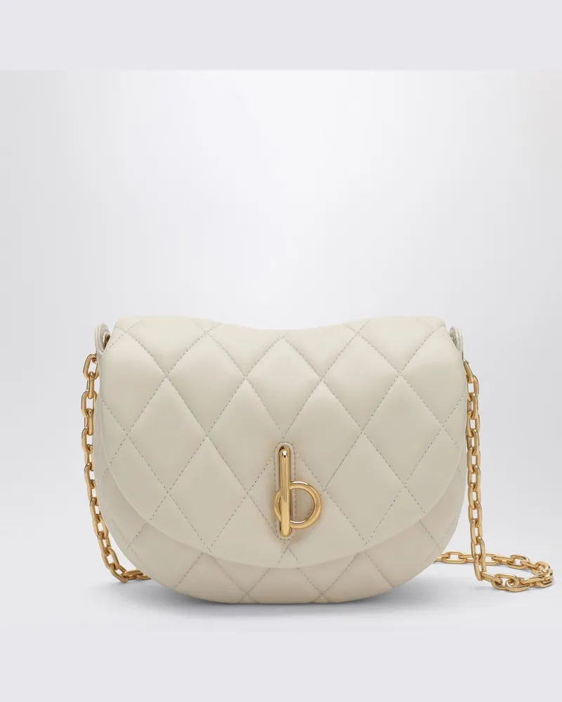 Burberry Elfenbeinfarbene gesteppte Tasche Rocking Horse Beige