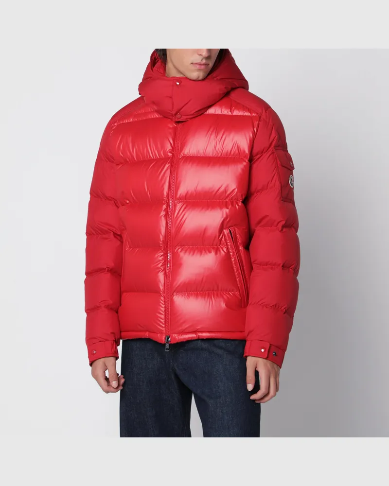 Moncler Kurze Maya Daunenjacke in Rot Red