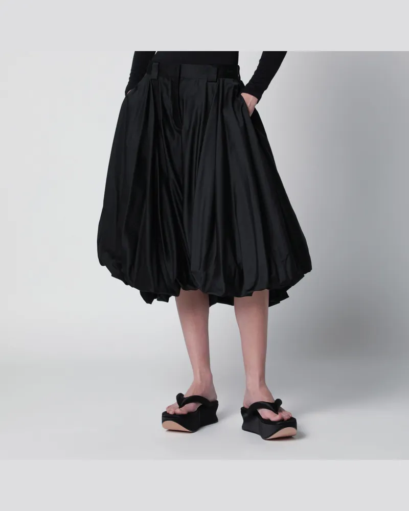 Balenciaga Schwarzer Ballonrock aus Seidenmischung Black