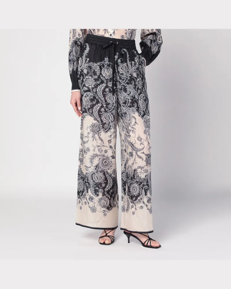 Zimmermann Cremefarbene Rhiannon-Hose mit Fantasiemuster 