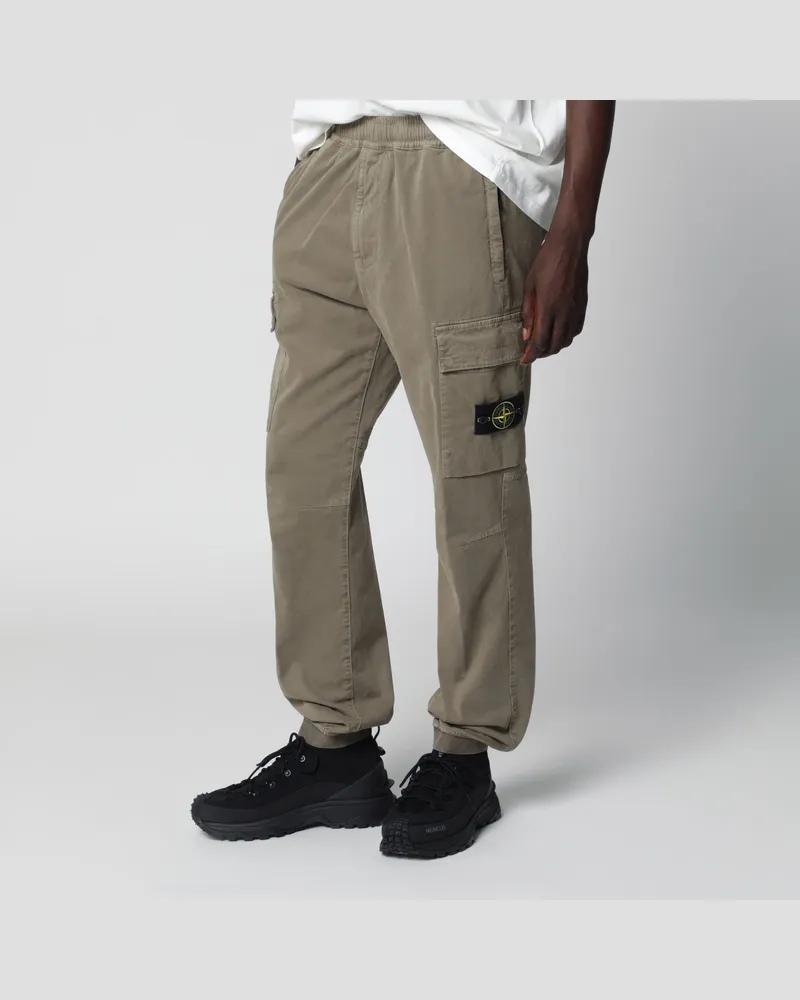 Stone Island Baumwollhose in Militärgrün Green