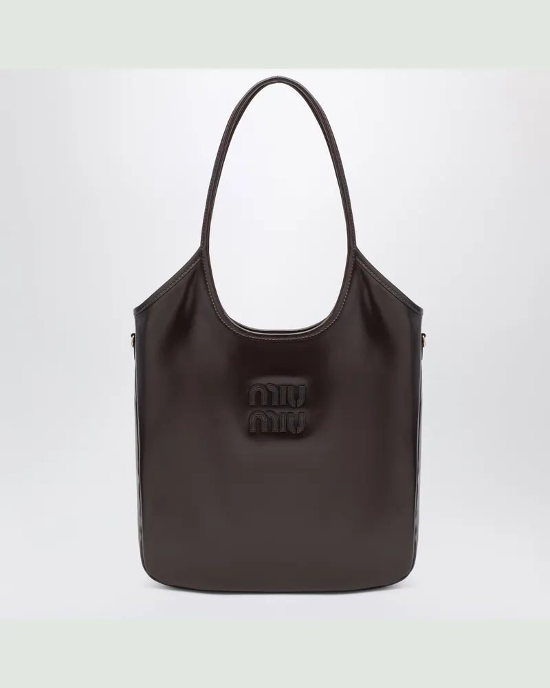 Miu Miu Dunkelbraune Ivy Tasche aus Kalbsleder Brown