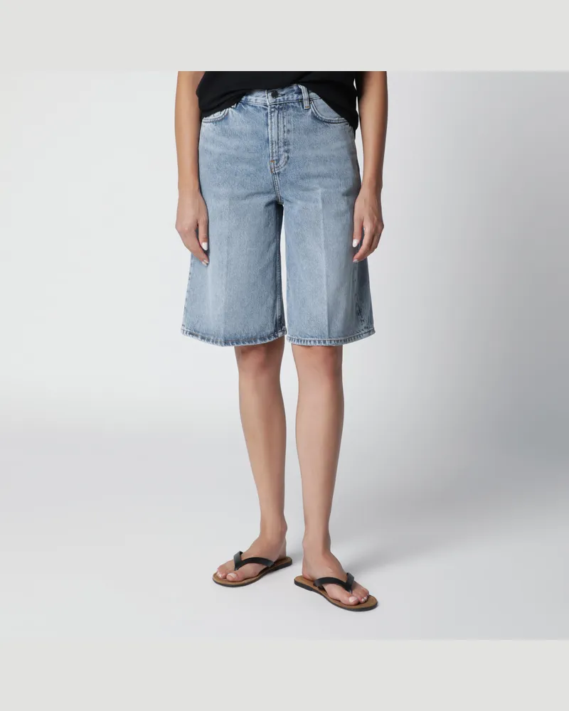 Totême True Vintage Denim-Bermudashorts Light