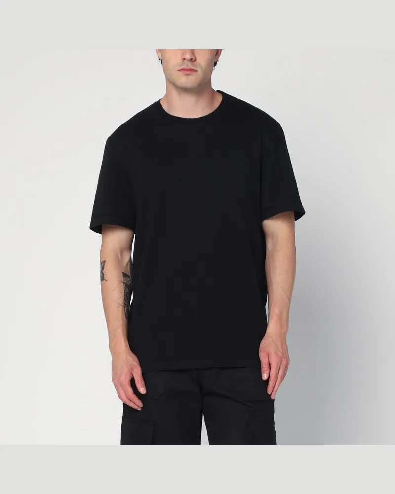 Golden Goose Schwarzes T-Shirt aus Baumwolle Schwarz