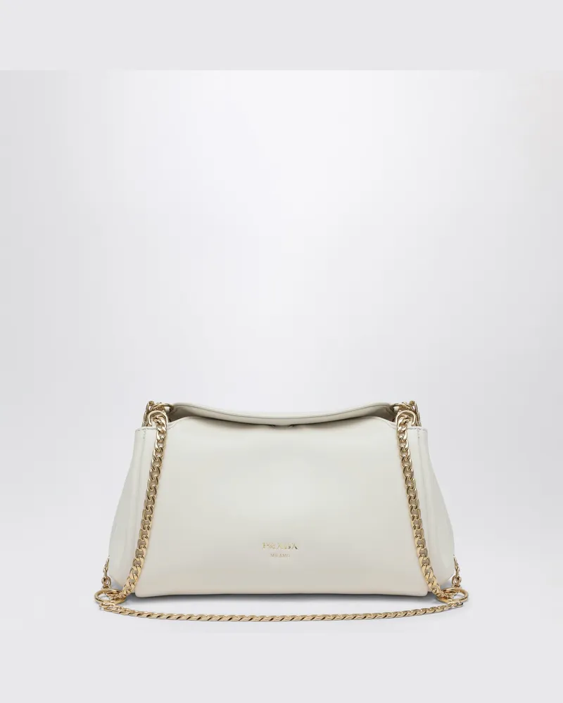 Prada Kleine weiße Tumulte-Tasche aus Nappaleder White
