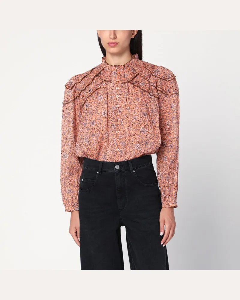 Isabel Marant Christa-Bluse mit Wandteppichmuster Braun