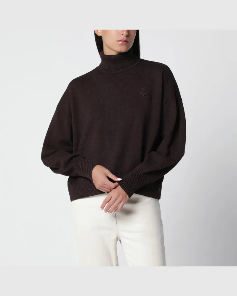 Isabel Marant Nasha Rollkragenpullover braun aus Wollmischung Brown