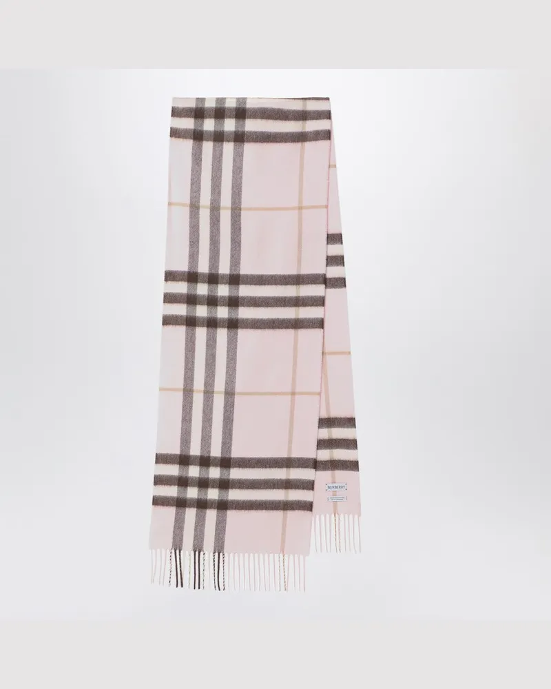Burberry Rosa Kaschmirschal mit Check-Muster Rosa