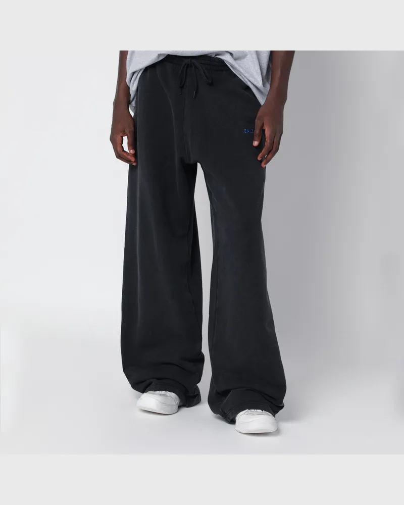 Balenciaga Schwarze Oversize-Jogginghose mit verwaschenem Effekt Black