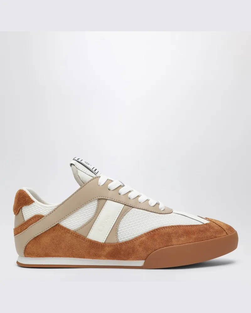 Chloé Kick Sneaker in Braun und Weiß aus Mesh und Leder Braun