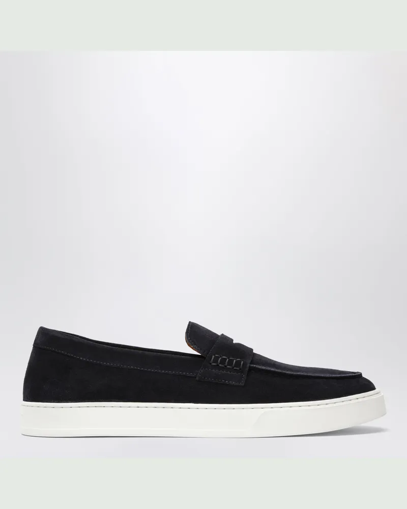 Doucal´s Blaue Penny-Loafer Aus Wildleder Blue