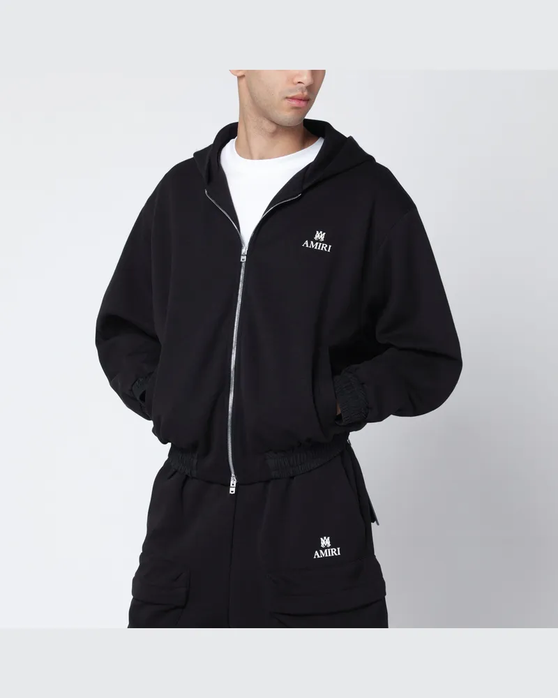 Amiri Schwarzes Zip-Sweatshirt aus Baumwollmix 