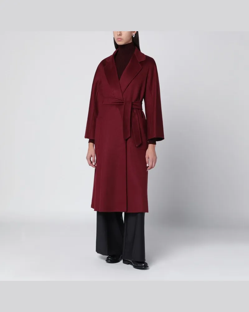 Max Mara Ludmilla Icon Mantel in Himbeerfarbe Braun