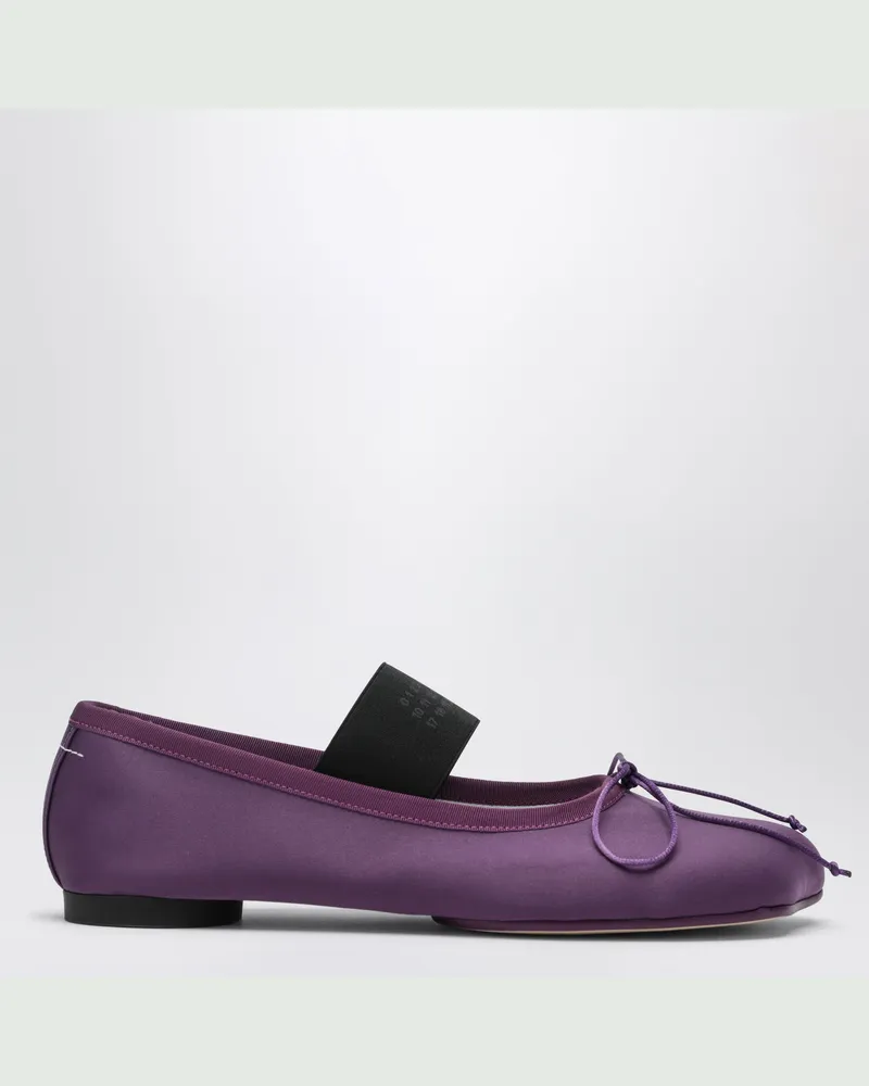 Maison Margiela Ballerinas Anatomic Numeric in Pflaumenfarbe Purple