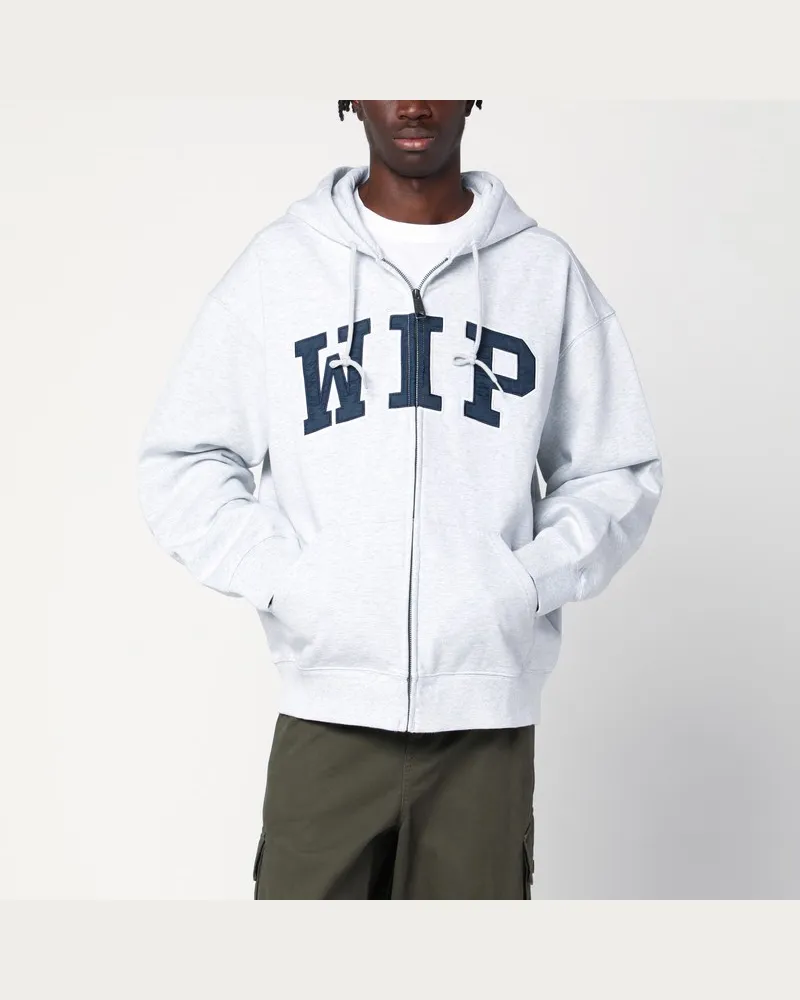 Carhartt WIP Hooded WIP Sweat Jacket Farbe Ash Heather Braun