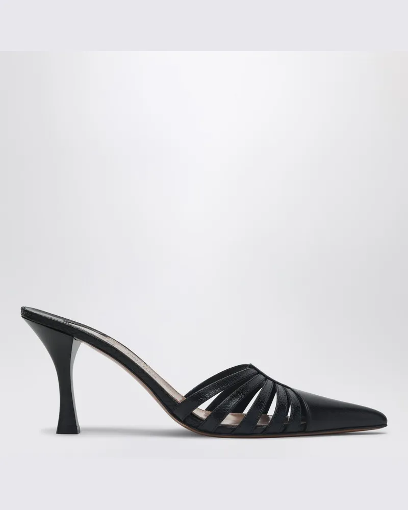 Paris Texas Schwarze Leder-Mule Nadia Schwarz