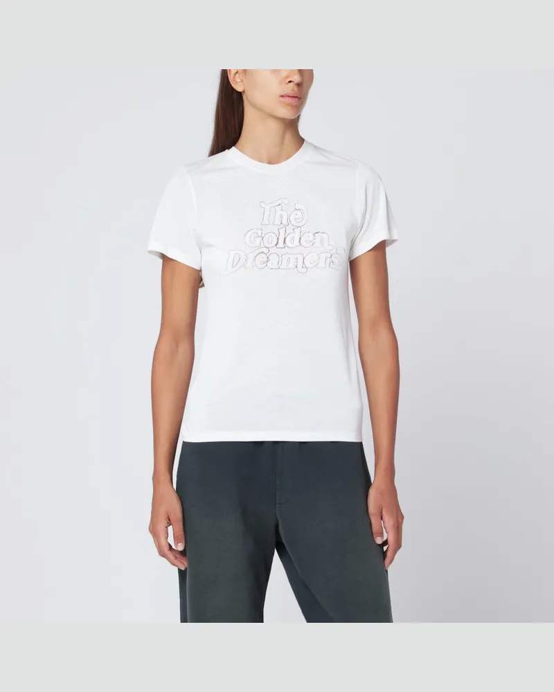 Golden Goose T-Shirt Die goldenen Träumer bianca Weiß